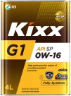 Kixx Моторное масло Kixx G1 SP 0W-16, 4 л